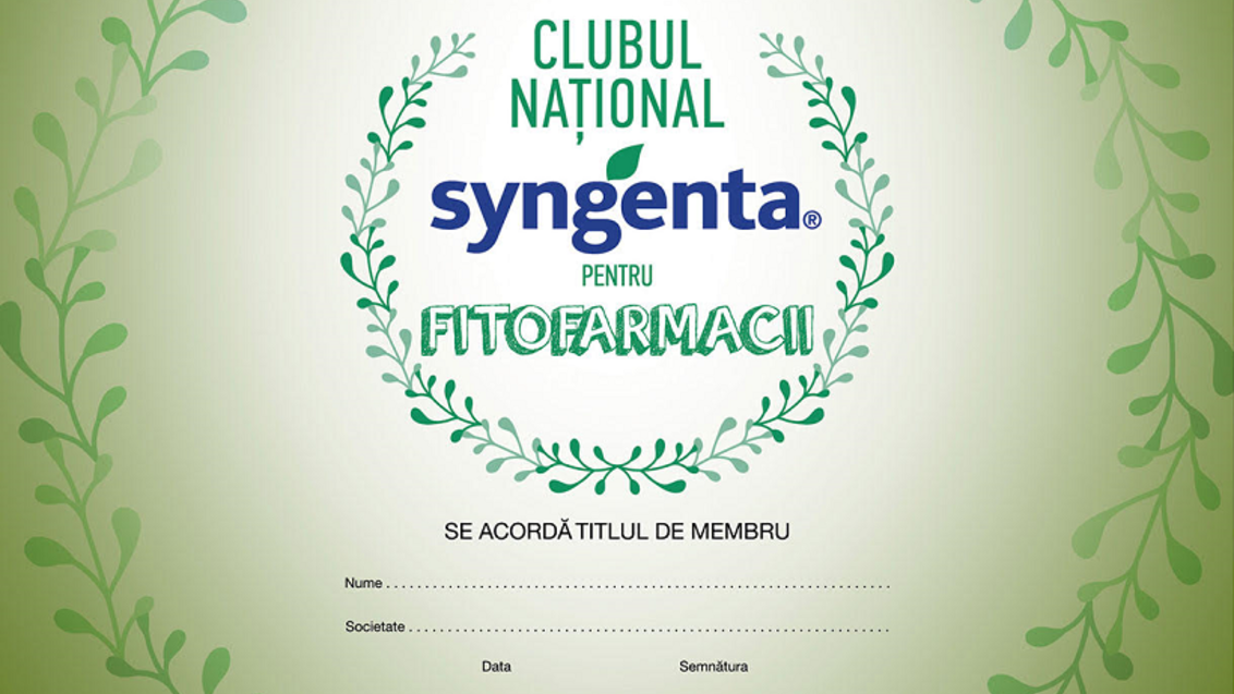 diploma fitofarmacii, Syngenta, campanie 2017
